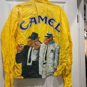 Camel vintage Yellow Windbreaker Jacket for Men